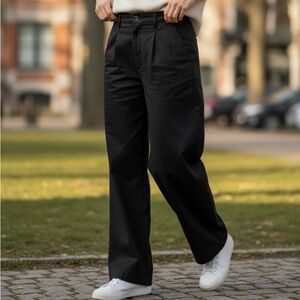Ralph Lauren High Rise Wide Leg Linen Trousers